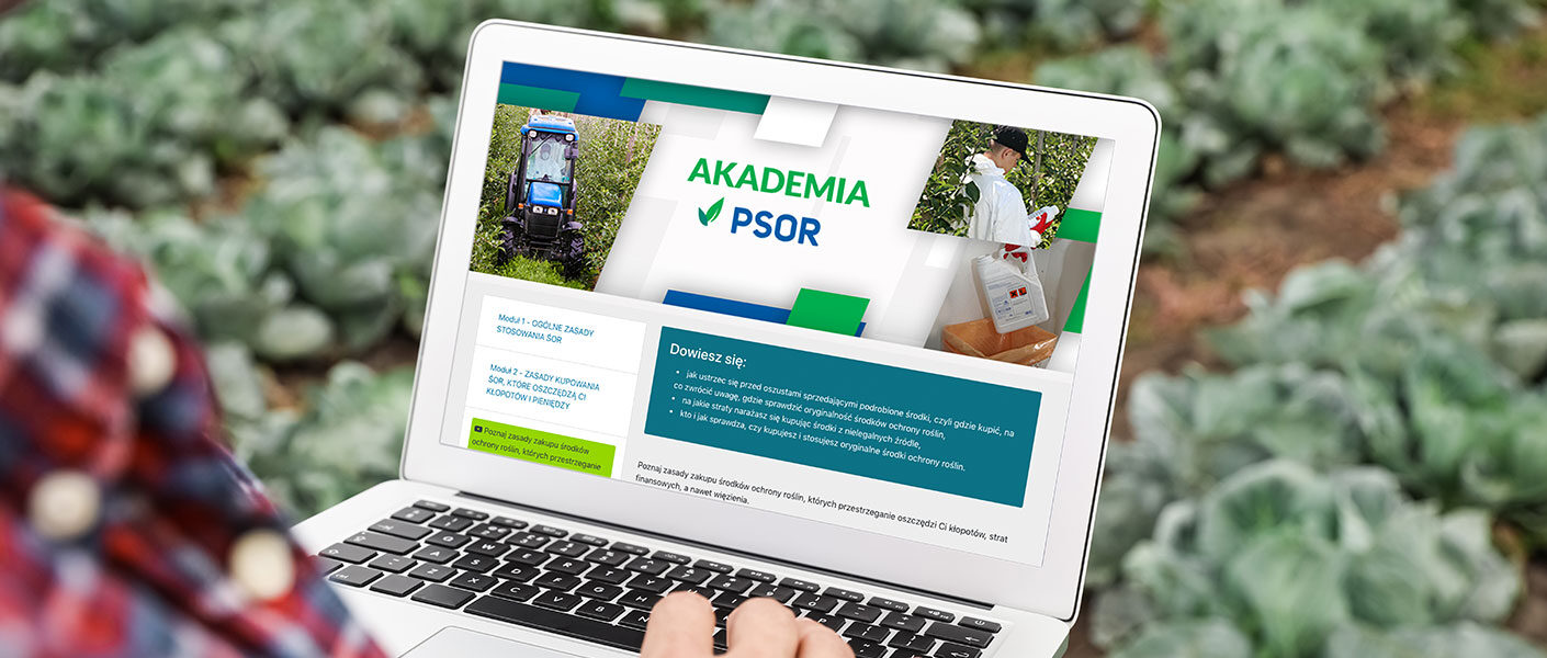 Platforma internetowa Akademia PSOR – praktyczne wskazówki dotyczące stosowania środków ochrony roślin